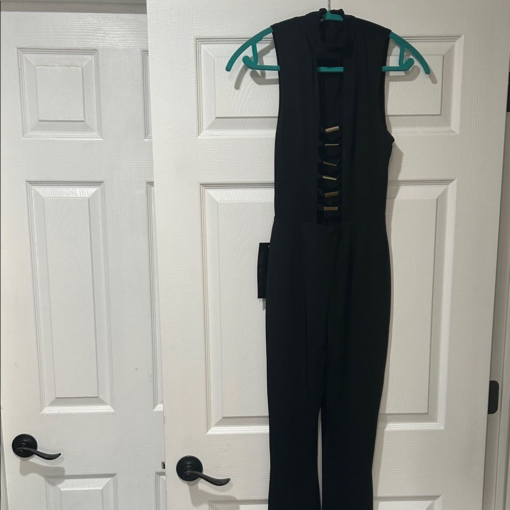 bebe Black Cutout Jumpsuit